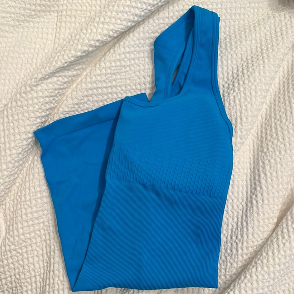 Blue Sleeveless Women's romper